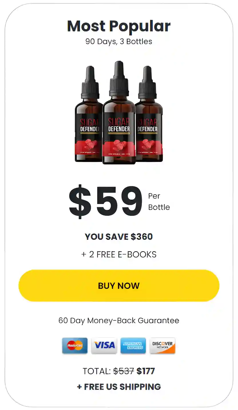 sugar defender price 3 bottle
