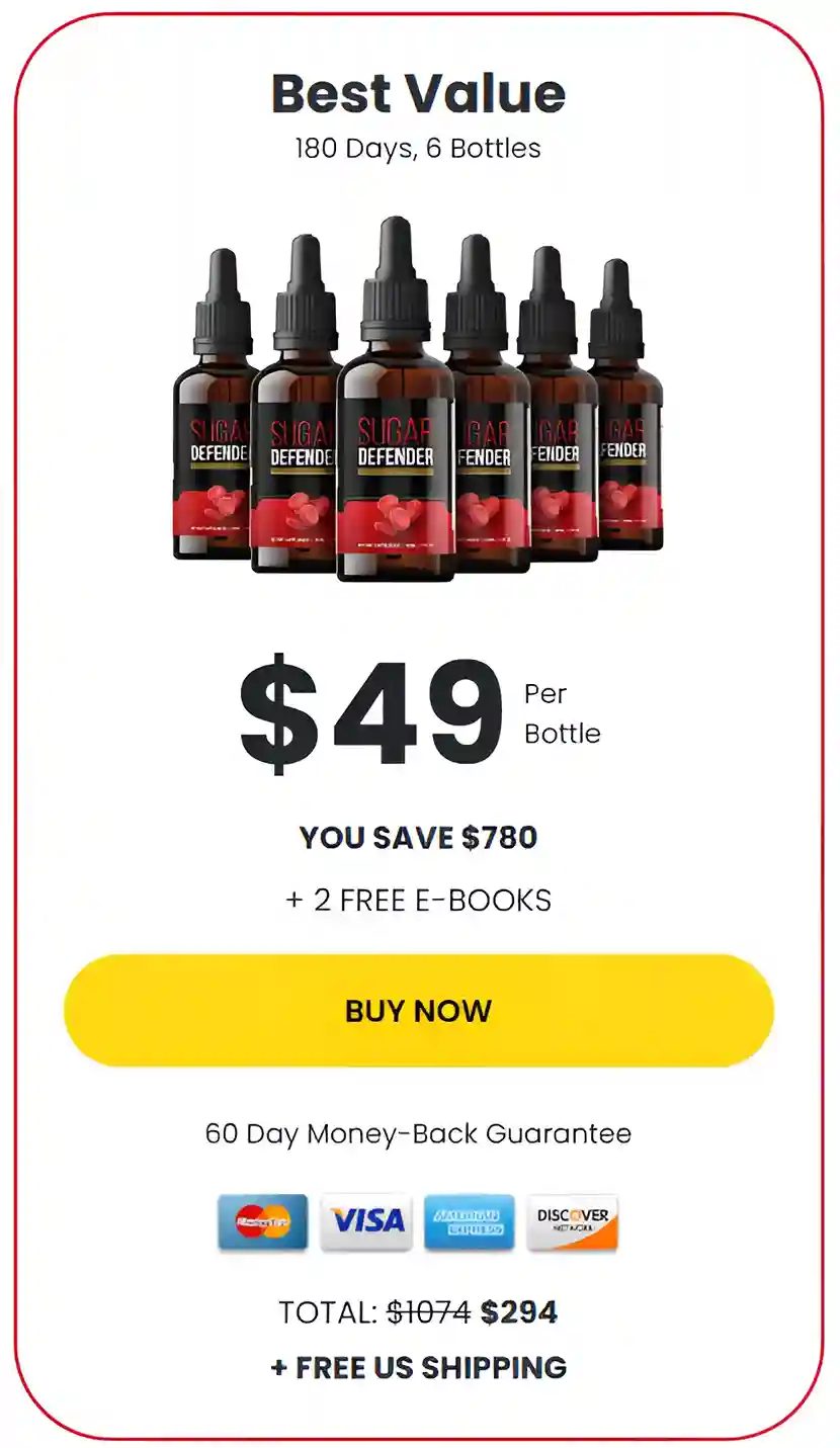 sugar defender price 6 bottle